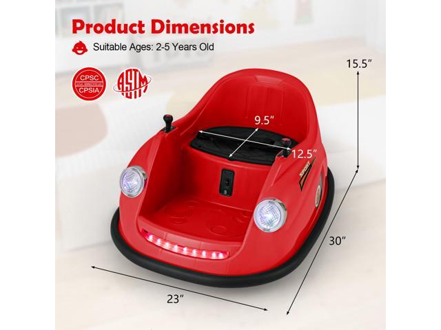 SlickBlue 12V Electric Kids Ride on Bumper Car Battery Powered Bumping Car with Remote Control