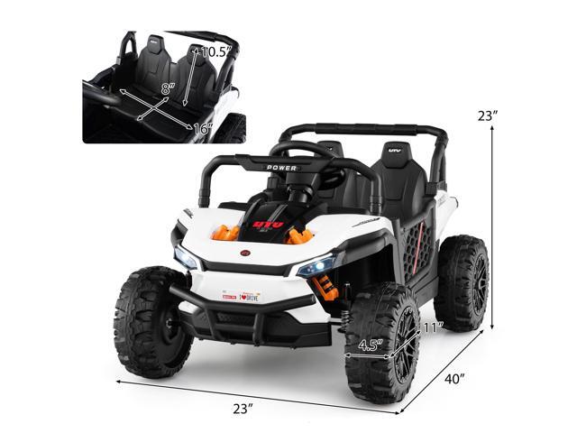 SlickBlue 12V Kids Ride on Truck Off-Road UTV with Parental Remote and Lights