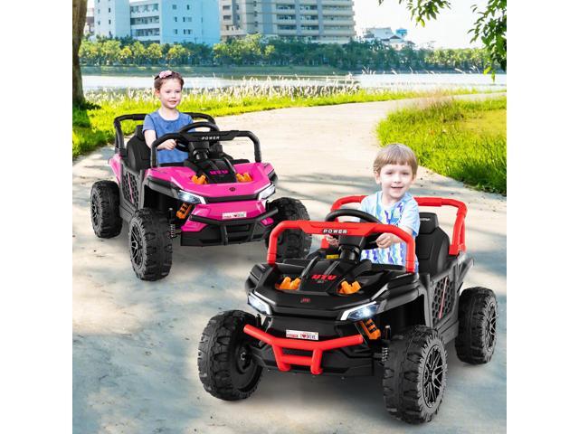 SlickBlue 12V Kids Ride on Truck Off-Road UTV with Parental Remote and Lights