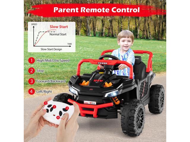 SlickBlue 12V Kids Ride on Truck Off-Road UTV with Parental Remote and Lights