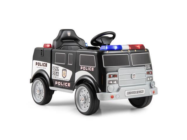 SlickBlue 12V Battery Powered Electric Vehicle with 3 Speeds and Megaphone-Black