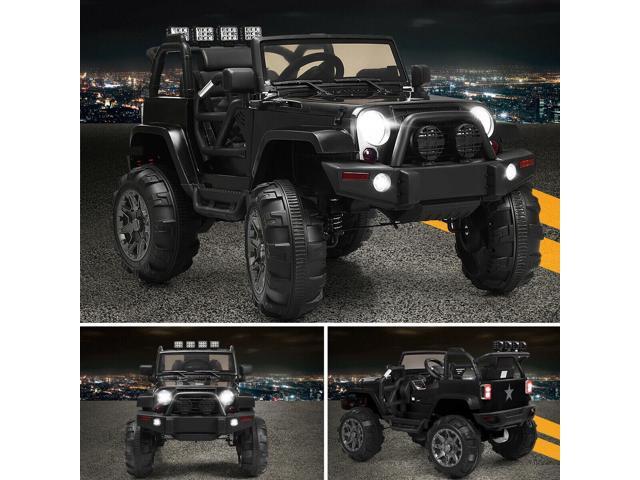 SlickBlue 12V Kids Remote Control Riding Truck Car with LED Lights