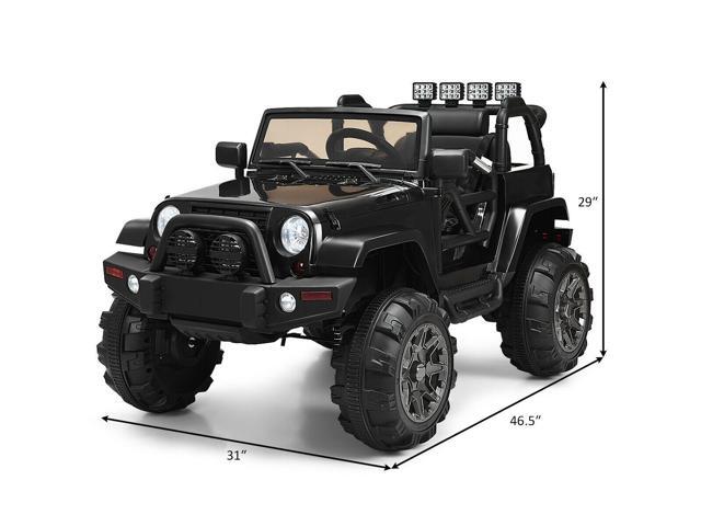 SlickBlue 12V Kids Remote Control Riding Truck Car with LED Lights