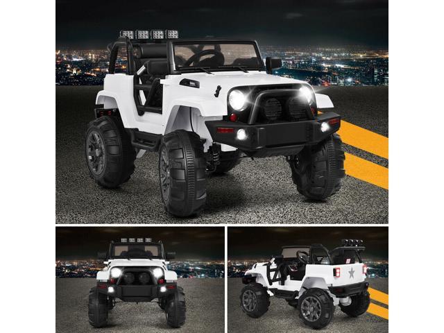 SlickBlue 12V Kids Remote Control Riding Truck Car with LED Lights