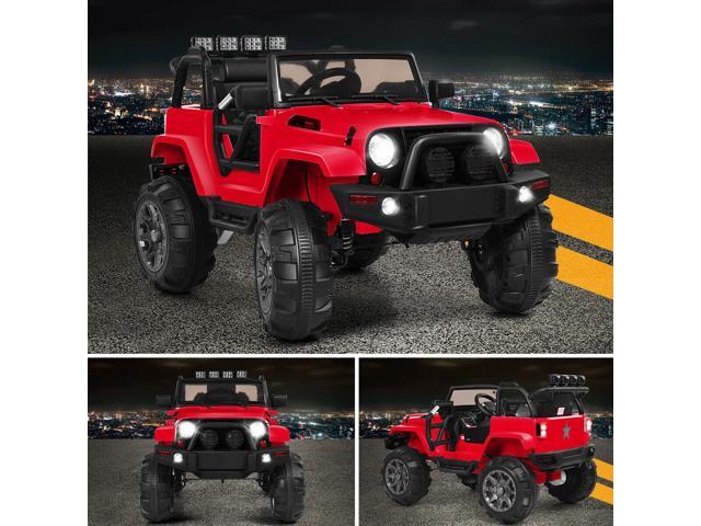 SlickBlue 12V Kids Remote Control Riding Truck Car with LED Lights