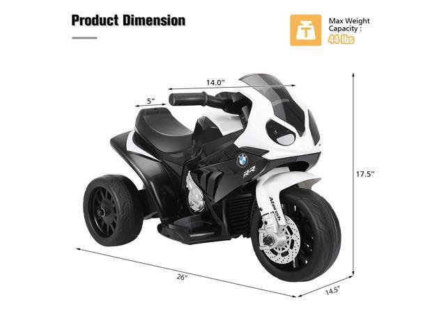 SlickBlue 6V Kids 3 Wheels Riding BMW Licensed Electric Motorcycle