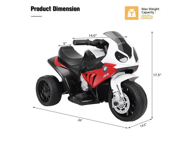 SlickBlue 6V Kids 3 Wheels Riding BMW Licensed Electric Motorcycle