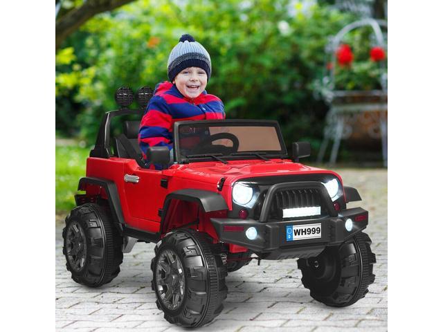 SlickBlue 12V Kids Ride On Truck with Remote Control and Double Magnetic Door