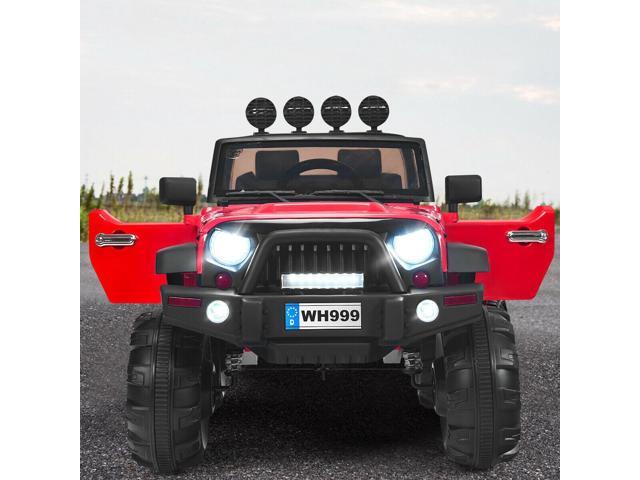 SlickBlue 12V Kids Ride On Truck with Remote Control and Double Magnetic Door