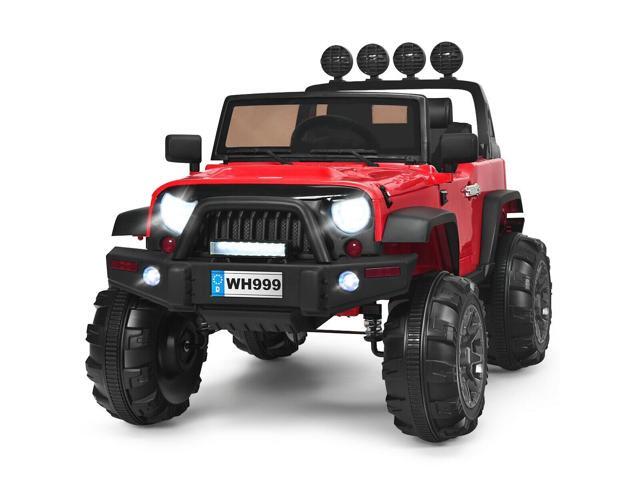 SlickBlue 12V Kids Ride On Truck with Remote Control and Double Magnetic Door