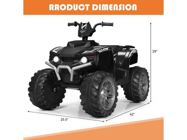 SlickBlue 12V Kids Ride on ATV with LED Lights and Treaded Tires and LED lights