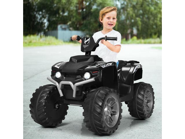 SlickBlue 12V Kids Ride on ATV with LED Lights and Treaded Tires and LED lights