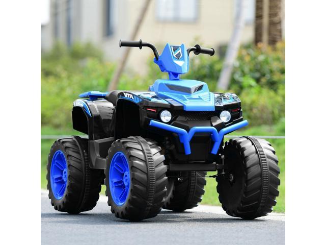 SlickBlue 12V Kids Ride on ATV with LED Lights and Treaded Tires and LED lights