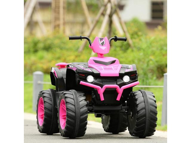 SlickBlue 12V Kids Ride on ATV with LED Lights and Treaded Tires and LED lights