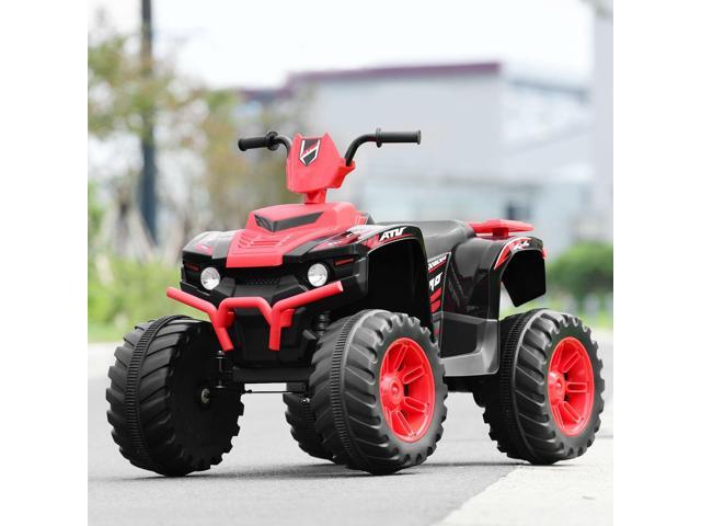 SlickBlue 12V Kids Ride on ATV with LED Lights and Treaded Tires and LED lights