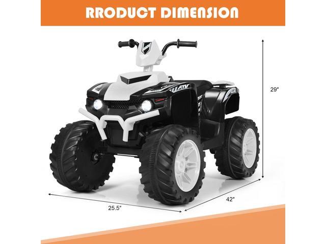 SlickBlue 12V Kids Ride on ATV with LED Lights and Treaded Tires and LED lights