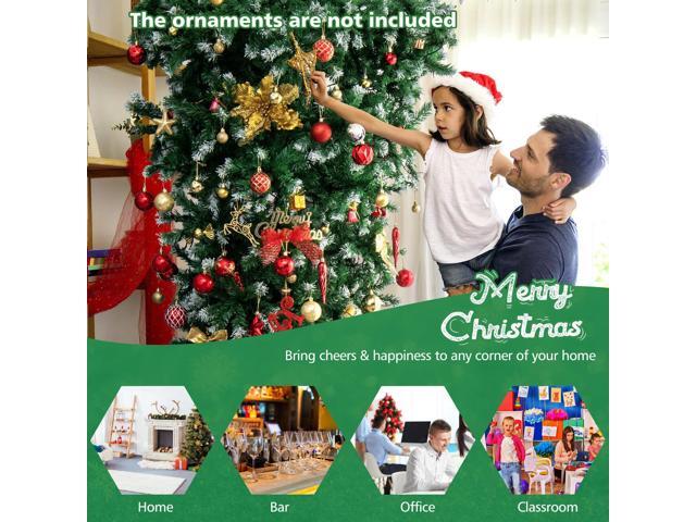 SlickBlue Pre-Lit Snowy Upside Down Christmas Tree 1100 Tips