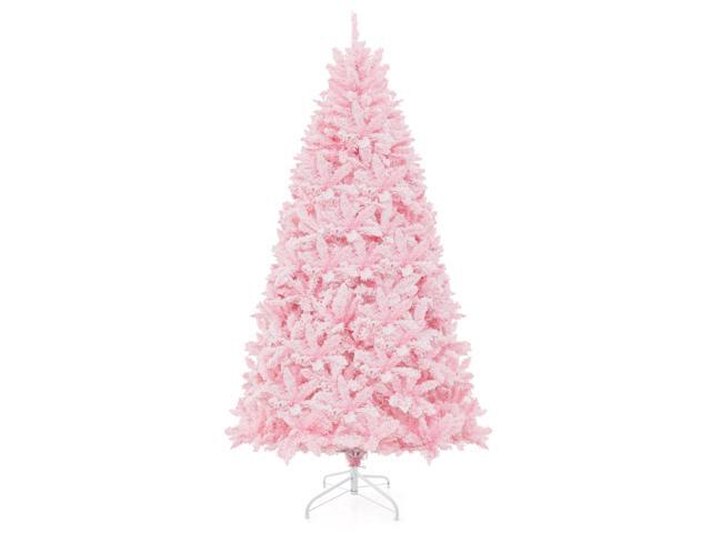 SlickBlue Flocked Artificial Christmas Tree with 500 LED Lights and 1200 Branches