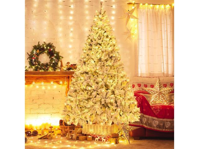 SlickBlue Pre-Shaped Artificial Xmas Tree with Quick 3-Minute Assembly