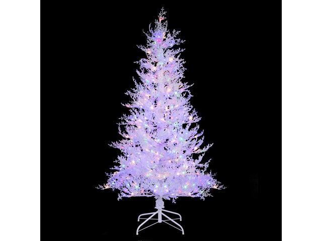 SlickBlue Artificial Xmas Tree with 383 PE Branch Tips and 300 LED Lights