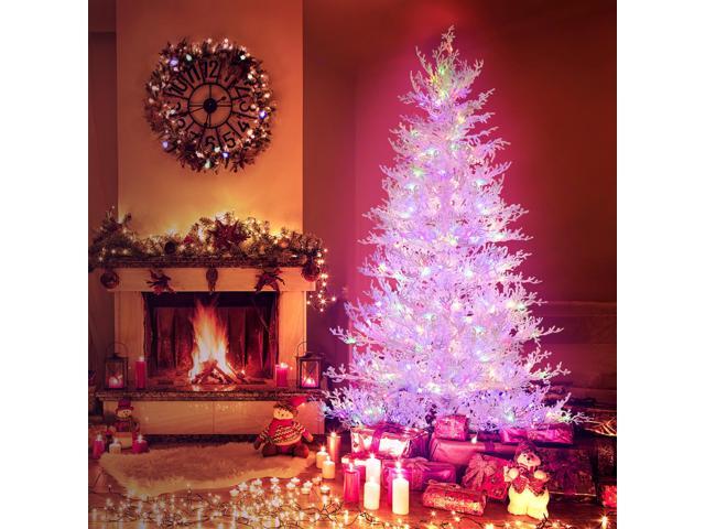 SlickBlue Artificial Xmas Tree with 383 PE Branch Tips and 300 LED Lights