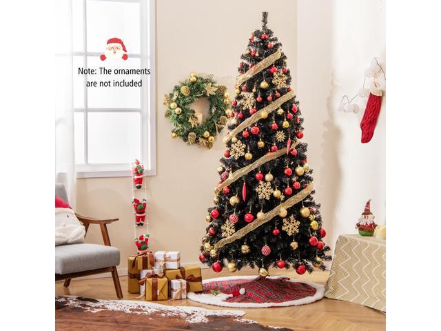 SlickBlue Artificial Christmas Tree with Bendable Top Section and Warm Light