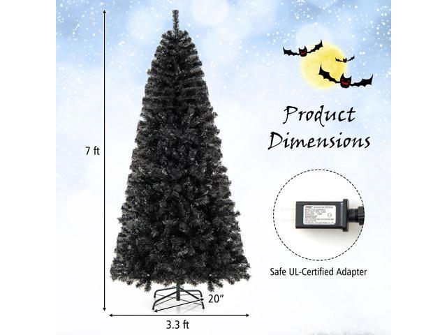 SlickBlue Artificial Christmas Tree with Bendable Top Section and Warm Light