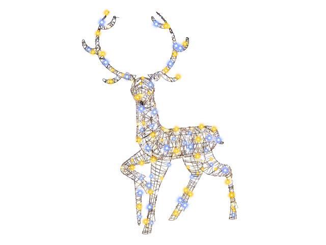SlickBlue 4.6 Feet Pre-Lit Christmas Reindeer with 170 Cold and Warm LED Lights