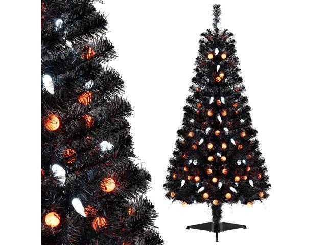 SlickBlue 4.5 Feet Artificial Halloween Tree with 6 Lighting Modes and 5 Musics