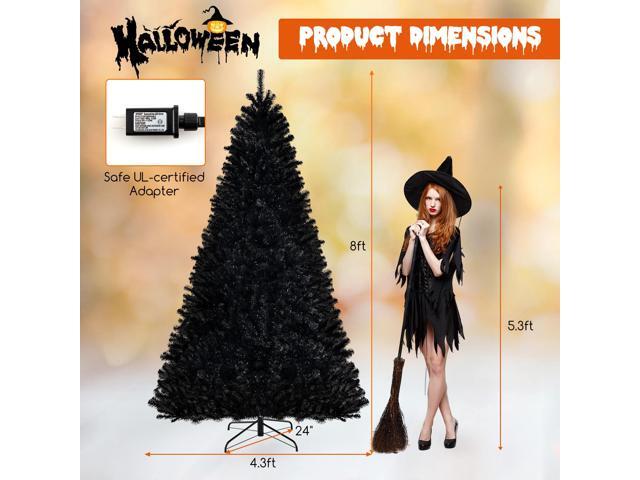 SlickBlue Artificial Christmas Tree with 6 Lighting Modes and Spooky Sounds-8 ft