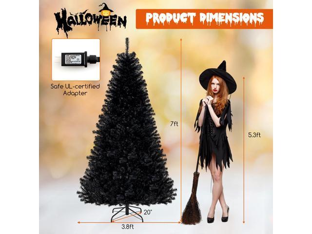 SlickBlue Artificial Christmas Tree with 6 Lighting Modes and Spooky Sounds-7 ft