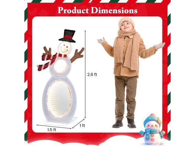 SlickBlue Lighted Snowman with LED Lights and Metal Stand