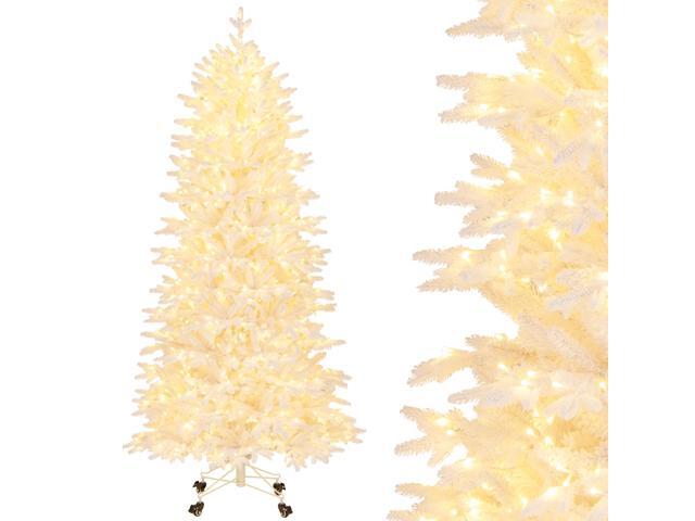 SlickBlue Artificial Xmas Tree with 1880 PE PVC Branch Tips for Party and Carnival