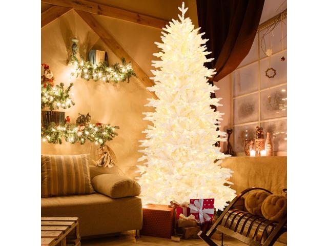 SlickBlue Artificial Xmas Tree with 1880 PE PVC Branch Tips for Party and Carnival