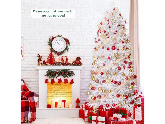 SlickBlue Artificial Xmas Tree with 1880 PE PVC Branch Tips for Party and Carnival