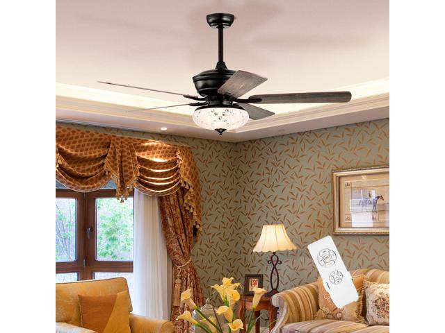 SlickBlue 52 Inch Ceiling Fan with 3 Wind Speeds and 5 Reversible Blades