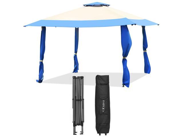 SlickBlue 13 Feet x 13 Feet Pop Up Canopy Tent Instant Outdoor Folding Canopy Shelter-Blue