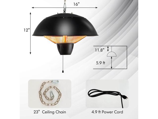 SlickBlue 1500W Electric Patio Heater with IPX4 Waterproof