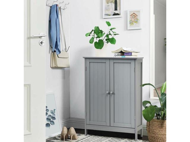 SlickBlue Bathroom Floor Storage Double Door Cupboard Cabinet