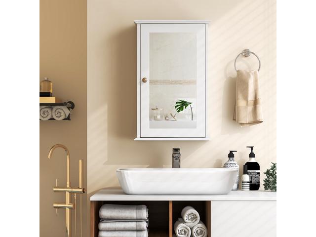SlickBlue Bathroom Wall Cabinet with Single Mirror Door
