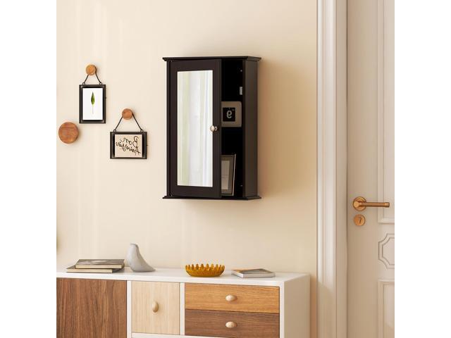 SlickBlue Bathroom Wall Cabinet with Single Mirror Door