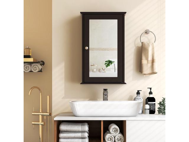 SlickBlue Bathroom Wall Cabinet with Single Mirror Door