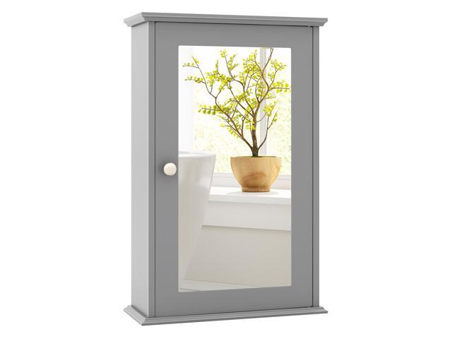SlickBlue Bathroom Wall Cabinet with Single Mirror Door