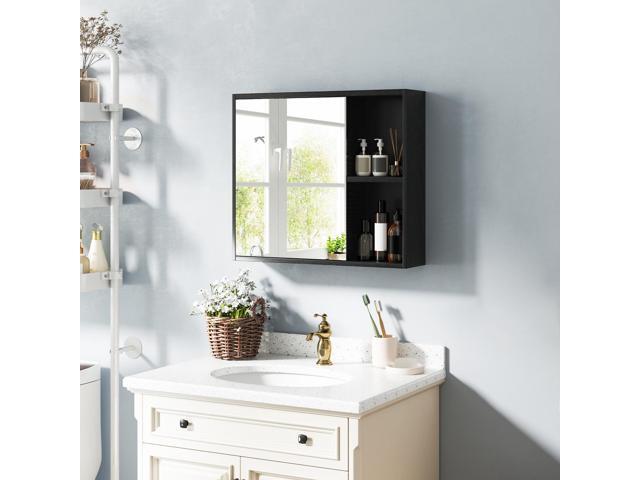 SlickBlue Bathroom Medicine Cabinet with Single Mirror Door