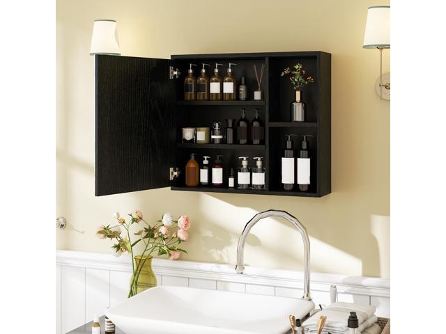 SlickBlue Bathroom Medicine Cabinet with Single Mirror Door