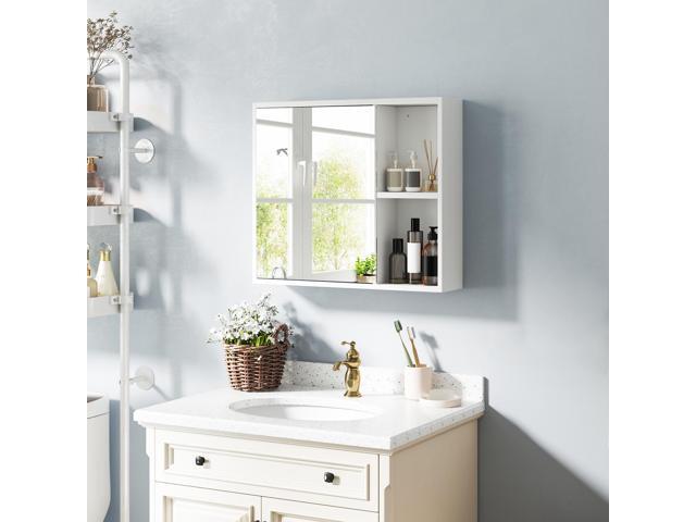 SlickBlue Bathroom Medicine Cabinet with Single Mirror Door