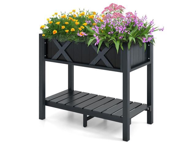 SlickBlue HIPS Raised Garden Bed Poly Wood Elevated Planter Box