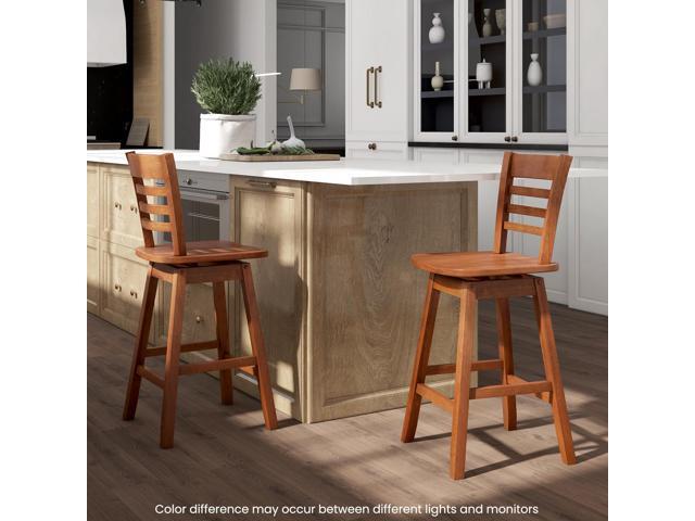 SlickBlue Counter Height Barstools Set of 2 with Footrest for Kitchen Island Bar