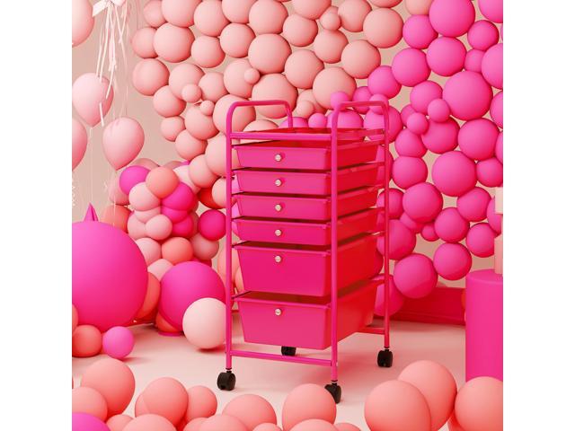 SlickBlue Multifunctional 6 Drawers Rolling Storage Cart Organizer
