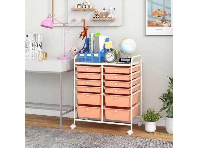 SlickBlue 12-Drawer Rolling Storage Cart with Removable Drawers and Lockable Wheels